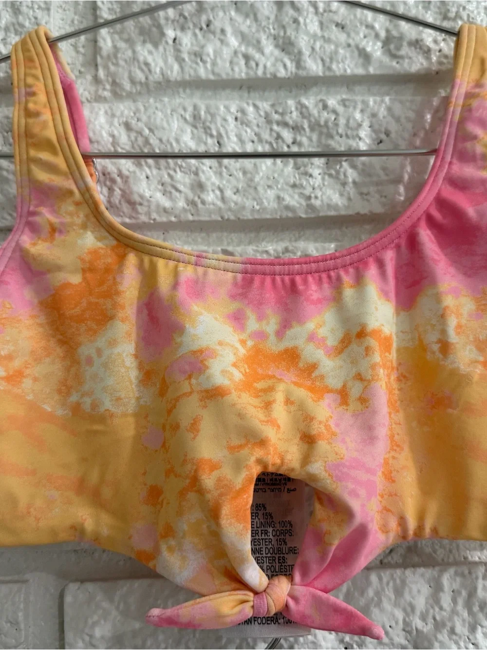 Billabong Kids Chasin’ Sun Pink & Yellow Tie-Dye Two-Piece Bikini Set